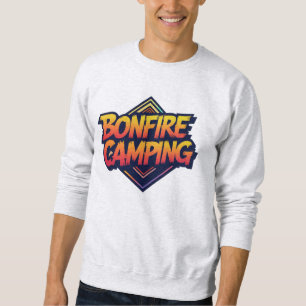 🔥 Bonfire Camping Adventure - Retro 80s Outdoor Sweatshirt