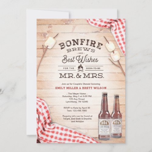 Bonfire Couples Shower Invitation