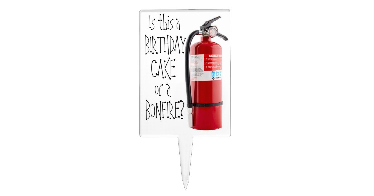 birthday cake fire extinguisher