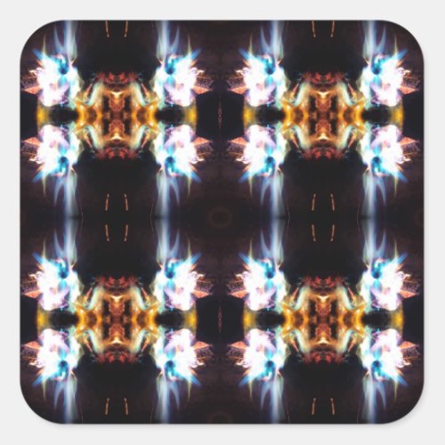 Bonfire  Mirror Tiled    Square Sticker