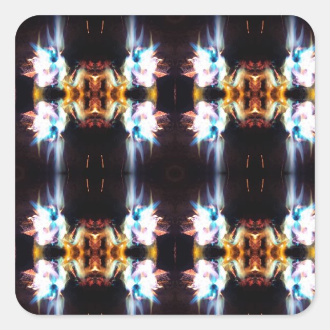 Bonfire | Mirror Tiled |   Square Sticker (Front)