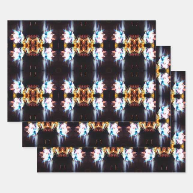 Bonfire | Mirror Tiled |  Wrapping Paper Sheets (Set)