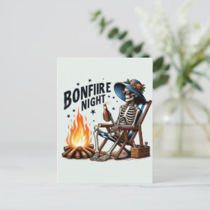 Bonfire Night - Beach Camping (2) Holiday Postcard