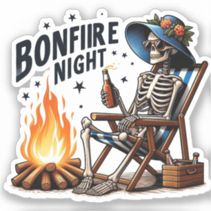 Bonfire Night - Beach Camping (2) Sticker