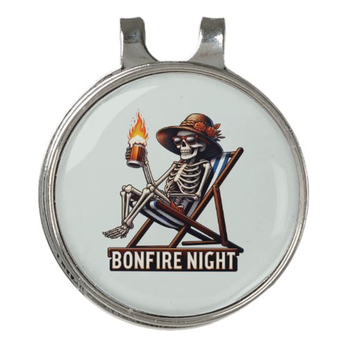 Bonfire Night _ Beach Camping Golf Hat Clip