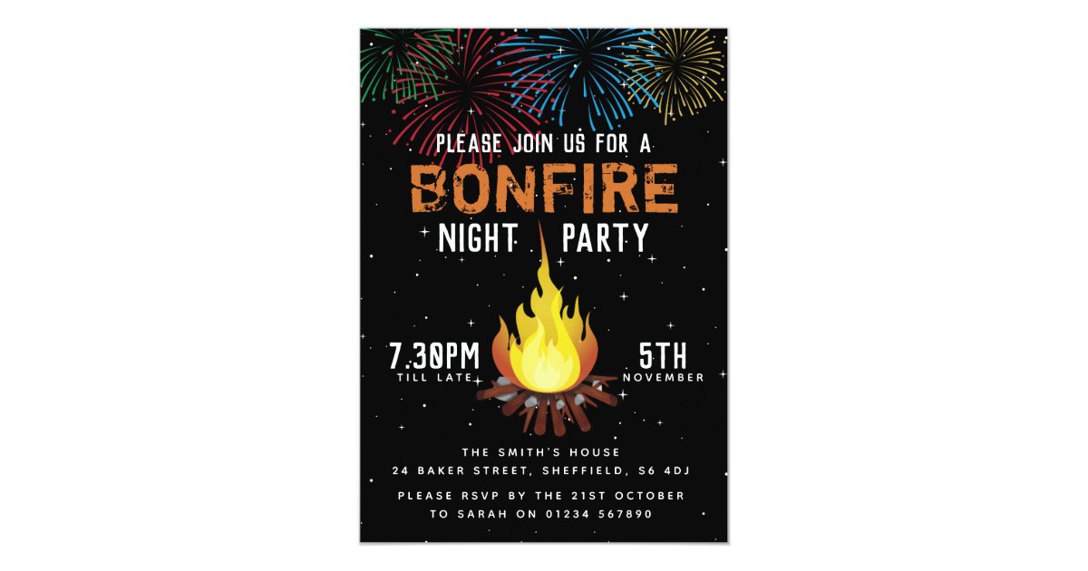 Bonfire Night Wedding Invitations 4