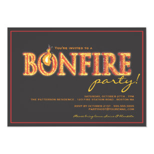 campfire invitations zazzle