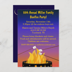 Bonfire Outdoor Gathering Invitation