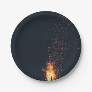 bonfire paper plates