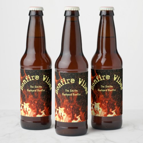 Bonfire Party   Beer Bottle Label