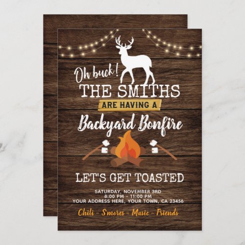 Bonfire Party Invitation