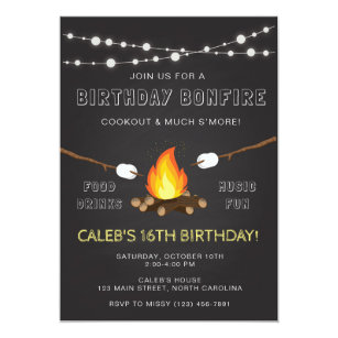 bonfire invitations zazzle
