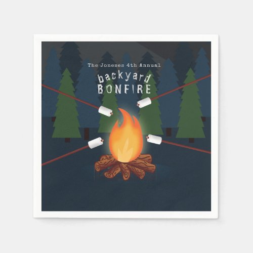 Bonfire Party Paper Napkins