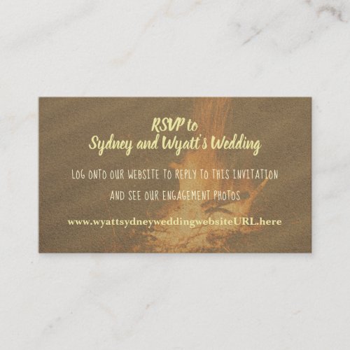 Bonfire RSVP Wedding Website Bulk Enclosure Cards