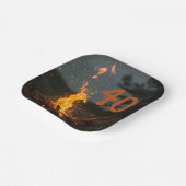 Bonfire Sparks Birthday Party Paper Plates (Angled)