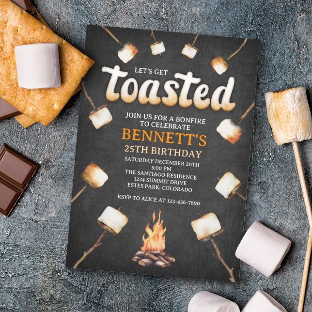 Bonfire Toasted Adult Birthday Invitation (Creator Uploaded)