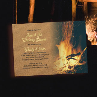 Bonfire Wedding Shower Jack n Jill Invitation