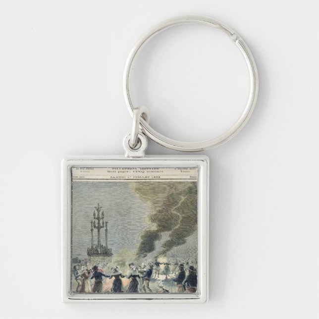 Bonfires lit to celebrate the summer solstice in keychain (Front)