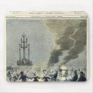 Bonfires lit to celebrate the summer solstice in mouse pad