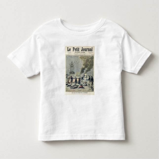 Bonfires lit to celebrate the summer solstice in toddler t-shirt (Front)