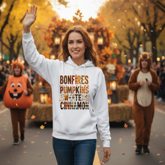 Bonfires Pumpkins Sweaters Cinnamon Pullover Hoodi