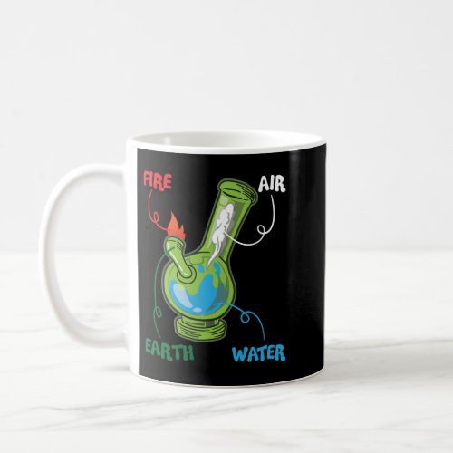 Bong Elements Fire Water Earth Air THC Weed Smokin Coffee Mug