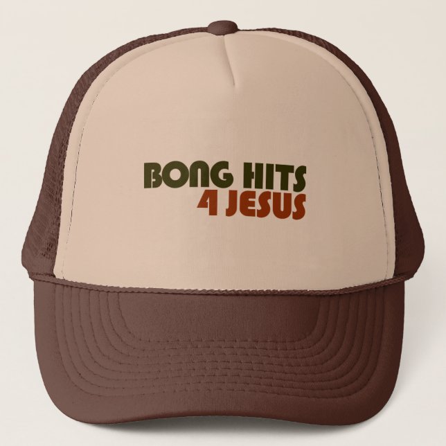 Bong Hits For Jesus Trucker Hat (Front)