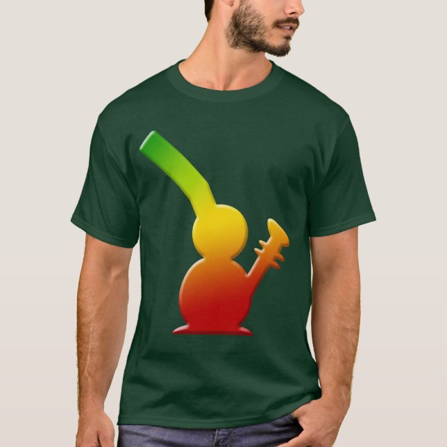 Bong On - Reggae Rasta Bong lifestyle T-Shirt (Front)