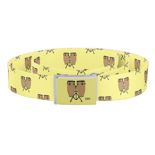 Bongo drum cartoon illustration belt