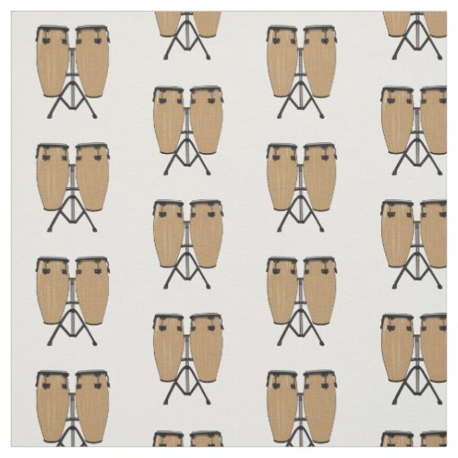 Bongo drum cartoon illustration fabric