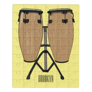 Bongo drum cartoon illustration jigsaw puzzle