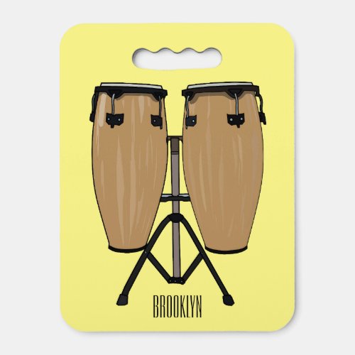 Bongo drum cartoon illustration  seat cushion