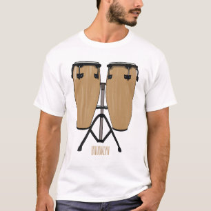 Bongo drum cartoon illustration  T-Shirt