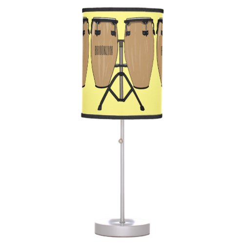 Bongo drum cartoon illustration  table lamp
