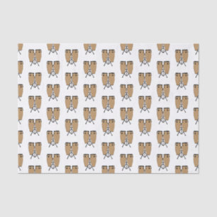Bongo drum cartoon illustration tissue paper