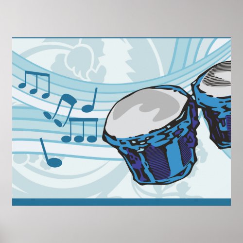 Bongo Drum Music Poster