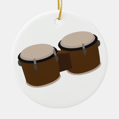 Bongo Drums Ceramic Ornament