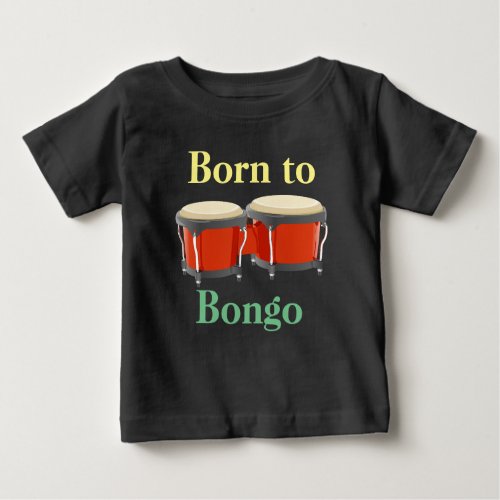 Bongo Drums on Baby Fine Jersey T_Shirt