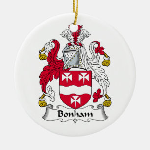 Bonham Family Crest Ceramic Ornament