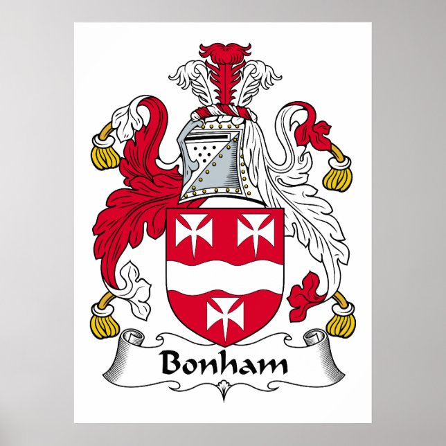 Bonham Family Crest Poster (Front)