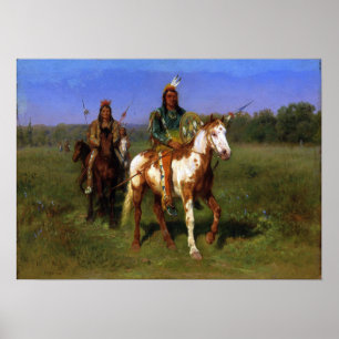 Bonheur - Indians On Horse Spear Weapons Poster