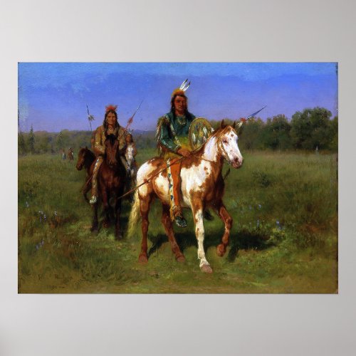 Bonheur _ Indians On Horse Spear Weapons Poster