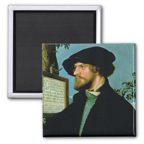 Bonifacius Amerbach 1519 oil on pinewood Magnet