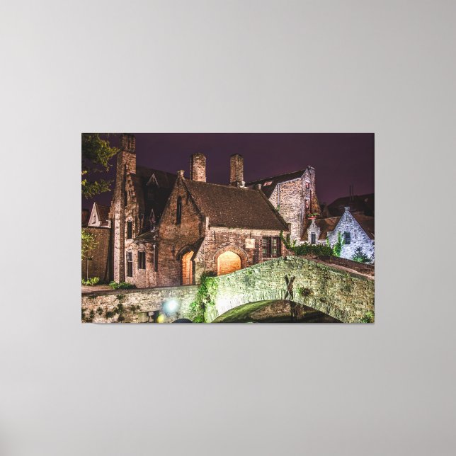 Bonifacius Bridge in Bruges Canvas Print (Front)
