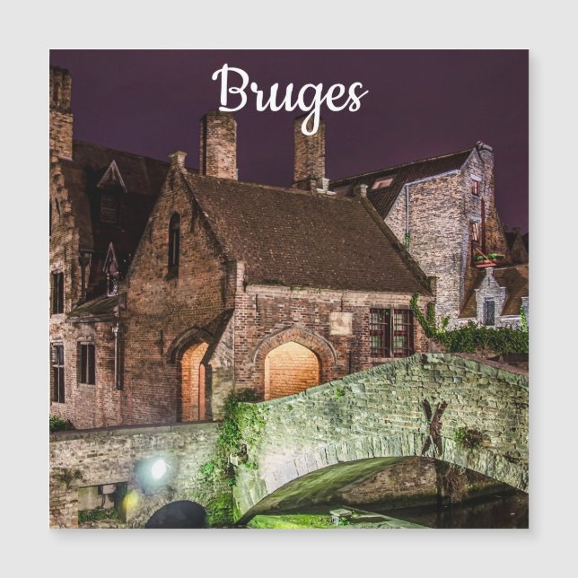 Bonifacius Bridge in Bruges Magnet (Front)