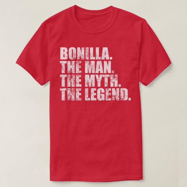 BonillaBonilla Family name Bonilla last Name Bonil T-Shirt (Design Front)