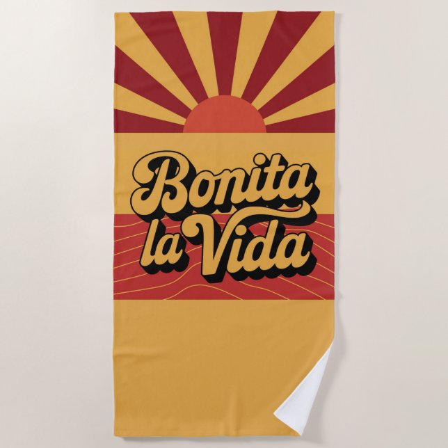 Bonita La Vida Beach Towel (Front)