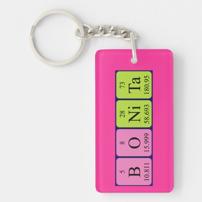 Bonita periodic table name keyring (Front)