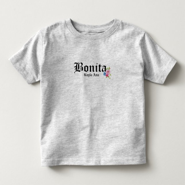 Bonita Pretty Girls Custom Name Toddler T-shirt (Front)
