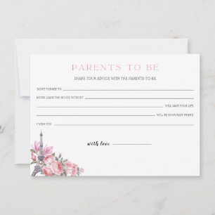 Bonjour Bebe   Baby Shower Advice for the parents  Invitation